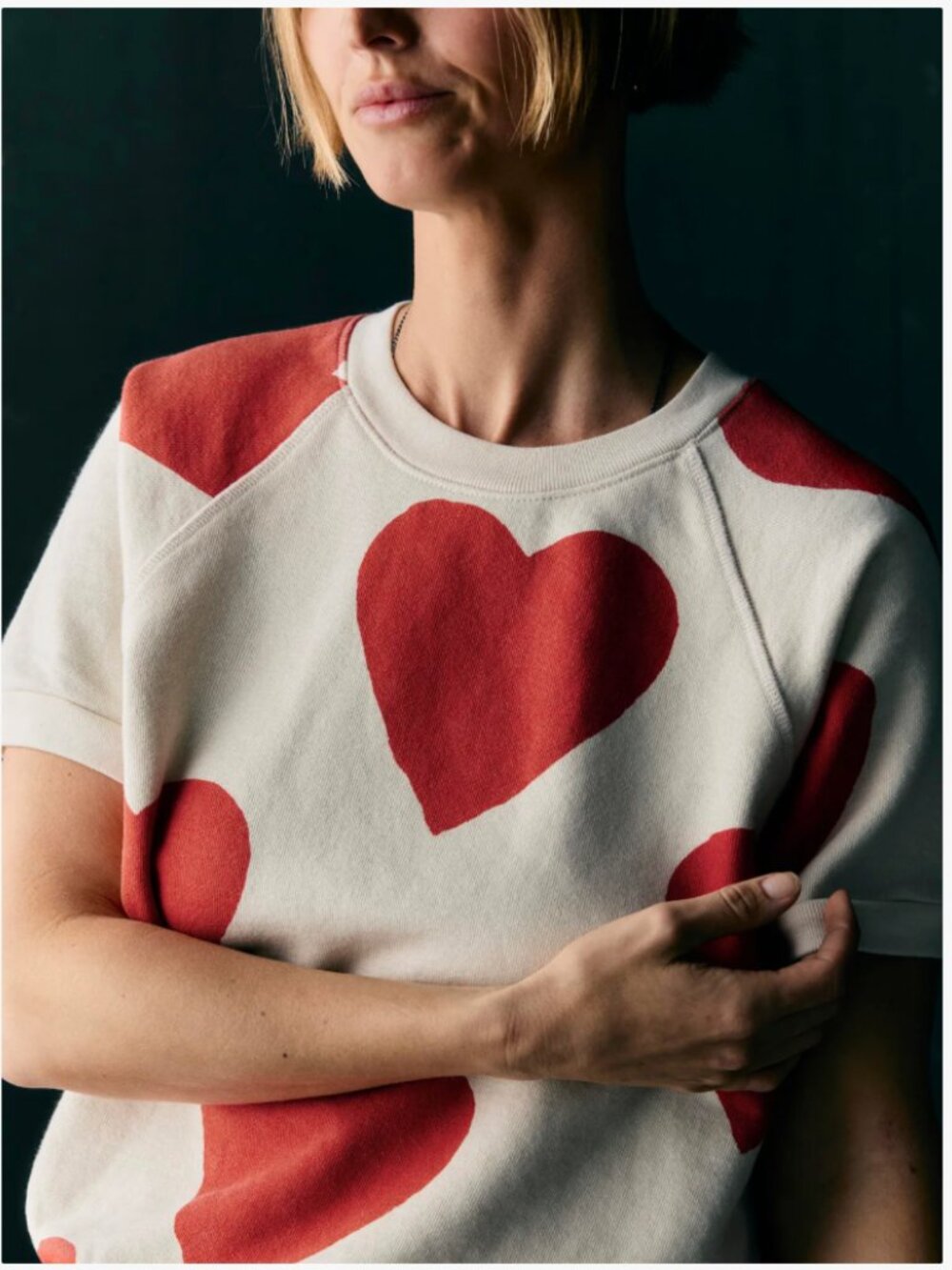 imogene + willie Hearts All Over Ragland sweatshirt